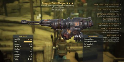 fallout 76 minigun location|gauss minigun plans fallout 76.